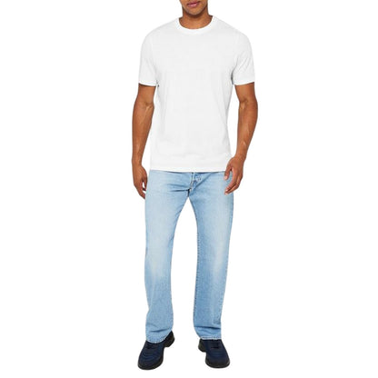 White-Grey Marl - Side - Donnay Mens Plain Crew Neck T-Shirt (Pack of 3)