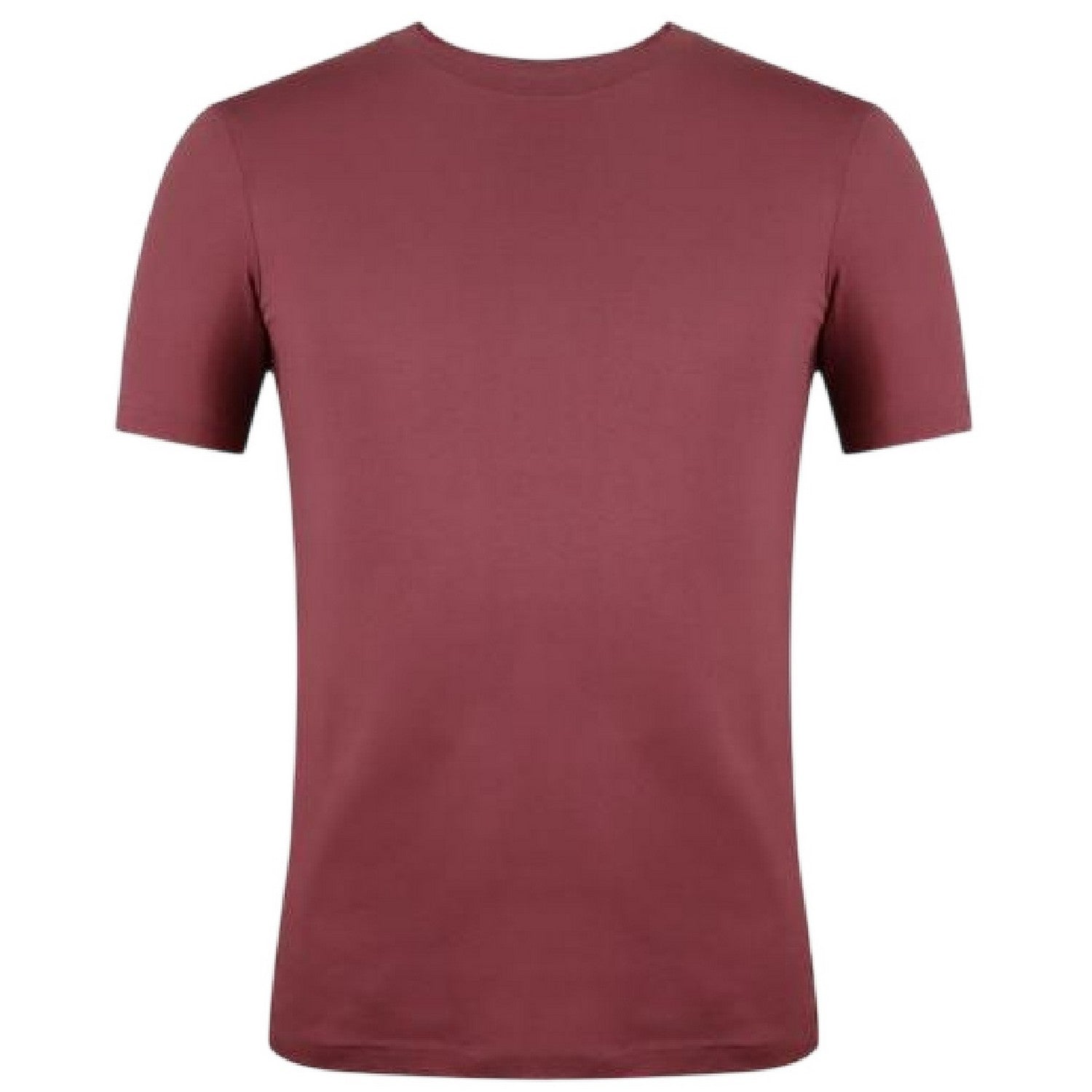 Burgundy-Storm Blue-Charcoal - Back - Donnay Mens Plain Crew Neck T-Shirt (Pack of 3)