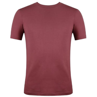 Burgundy-Storm Blue-Charcoal - Back - Donnay Mens Plain Crew Neck T-Shirt (Pack of 3)