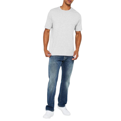 Grey Marl-Charcoal Marl-Black - Back - Donnay Mens Plain Crew Neck T-Shirt (Pack of 3)