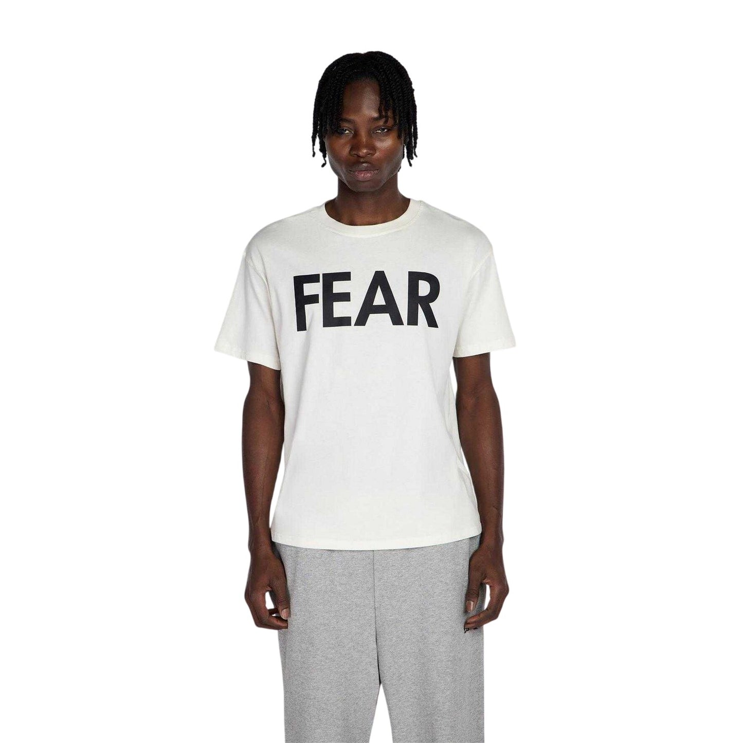 White - Side - No Fear Mens Logo Crew Neck T-Shirt