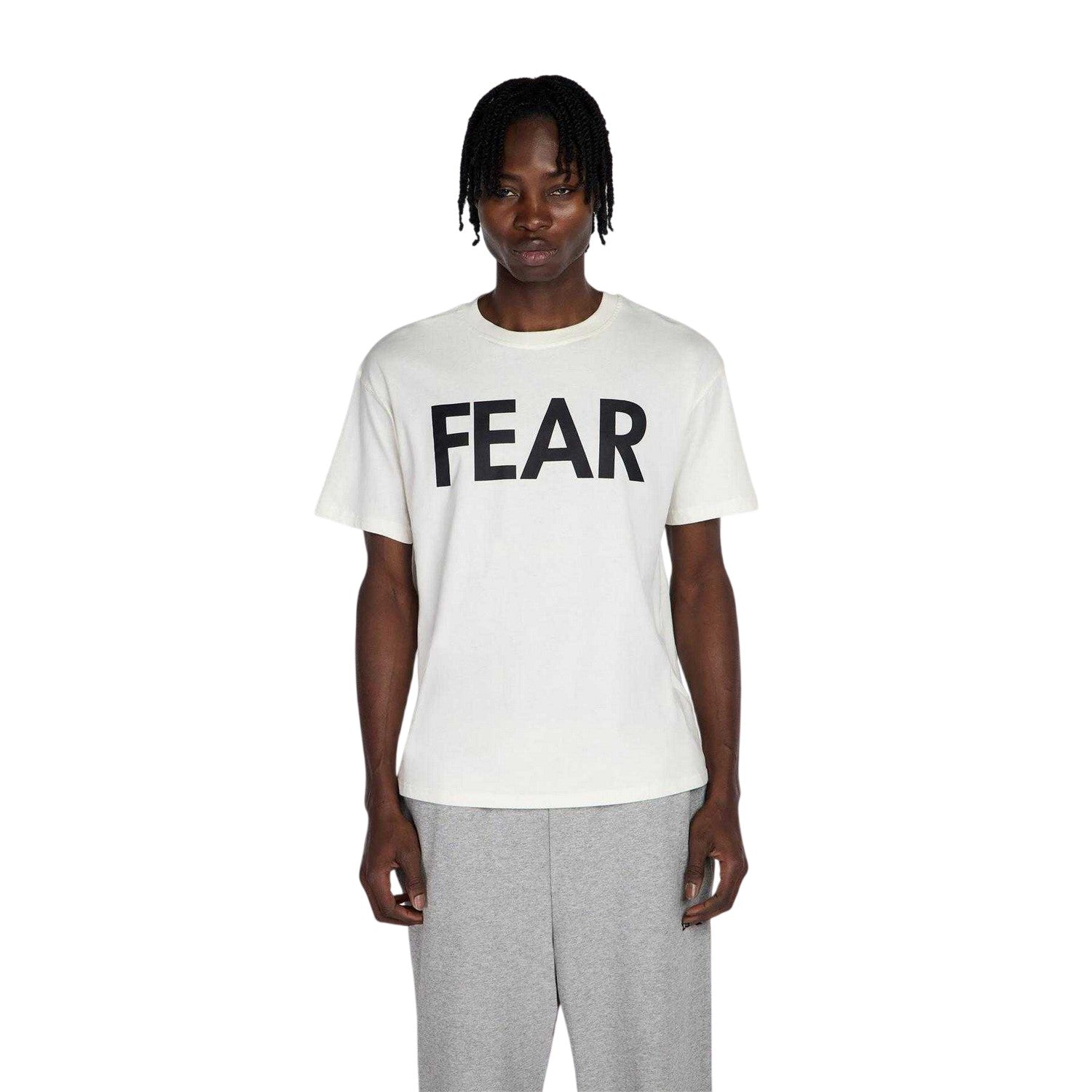 White - Side - No Fear Mens Logo Crew Neck T-Shirt