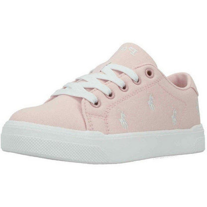 Pink-White - Back - Ralph Lauren Childrens-Kids Sutton Trainers