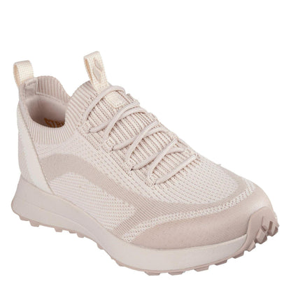 Natural - Side - Skechers Womens-Ladies Classic Knitted Trainers