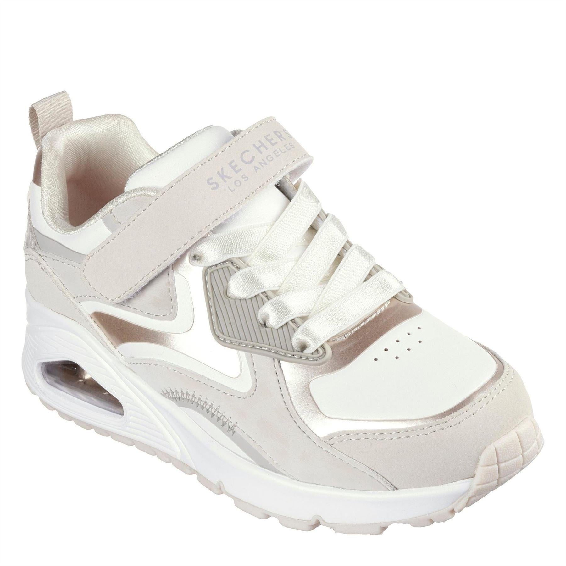 Natural - Side - Skechers Girls Uno Trainers