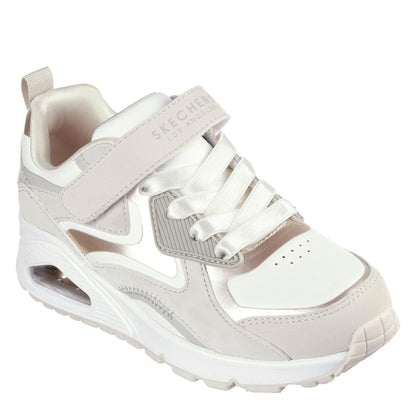 Natural - Side - Skechers Girls Uno Trainers