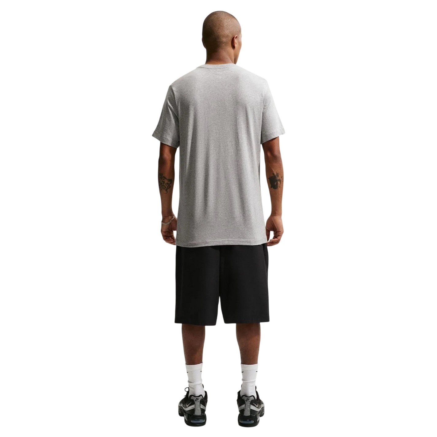 Grey - Back - Nike Mens Swoosh Graphic Print T-Shirt