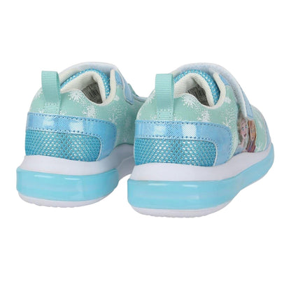 Blue - Back - Frozen Childrens-Kids Elsa & Anna Trainers