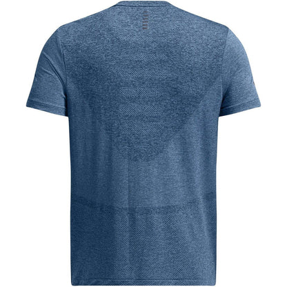 Blue - Back - Under Armour Mens Stride Logo Seamless T-Shirt