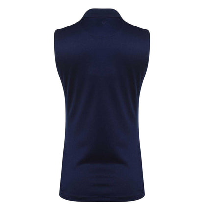 Peacoat - Back - Callaway Womens-Ladies Knitted Sleeveless Polo Shirt