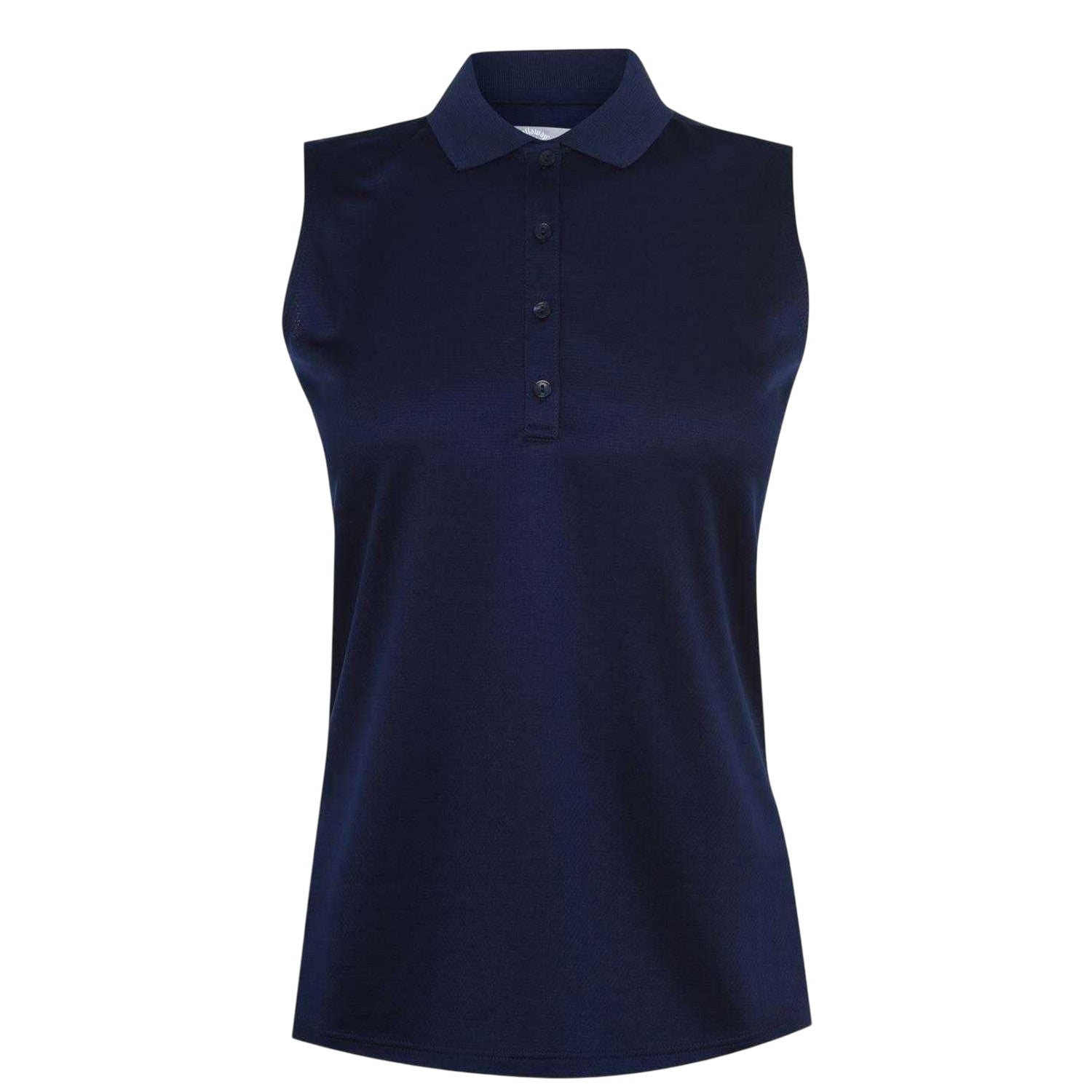 Peacoat - Front - Callaway Womens-Ladies Knitted Sleeveless Polo Shirt