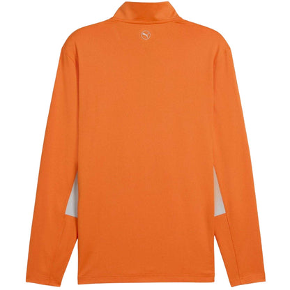 Orange - Back - Puma Mens Pure 2.0 Quarter Zip Golf Midlayer