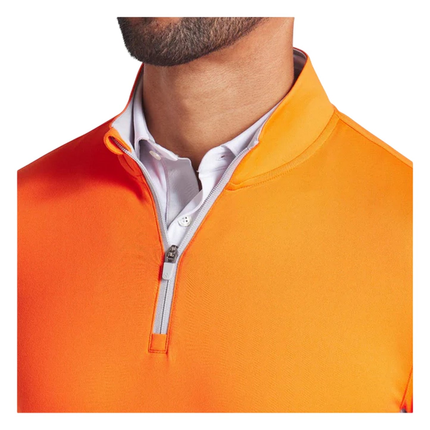 Orange - Side - Puma Mens Pure 2.0 Quarter Zip Golf Midlayer