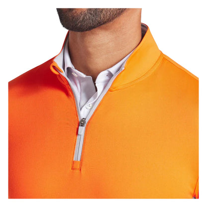 Orange - Side - Puma Mens Pure 2.0 Quarter Zip Golf Midlayer