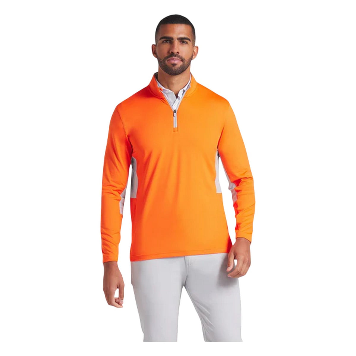 Orange - Lifestyle - Puma Mens Pure 2.0 Quarter Zip Golf Midlayer