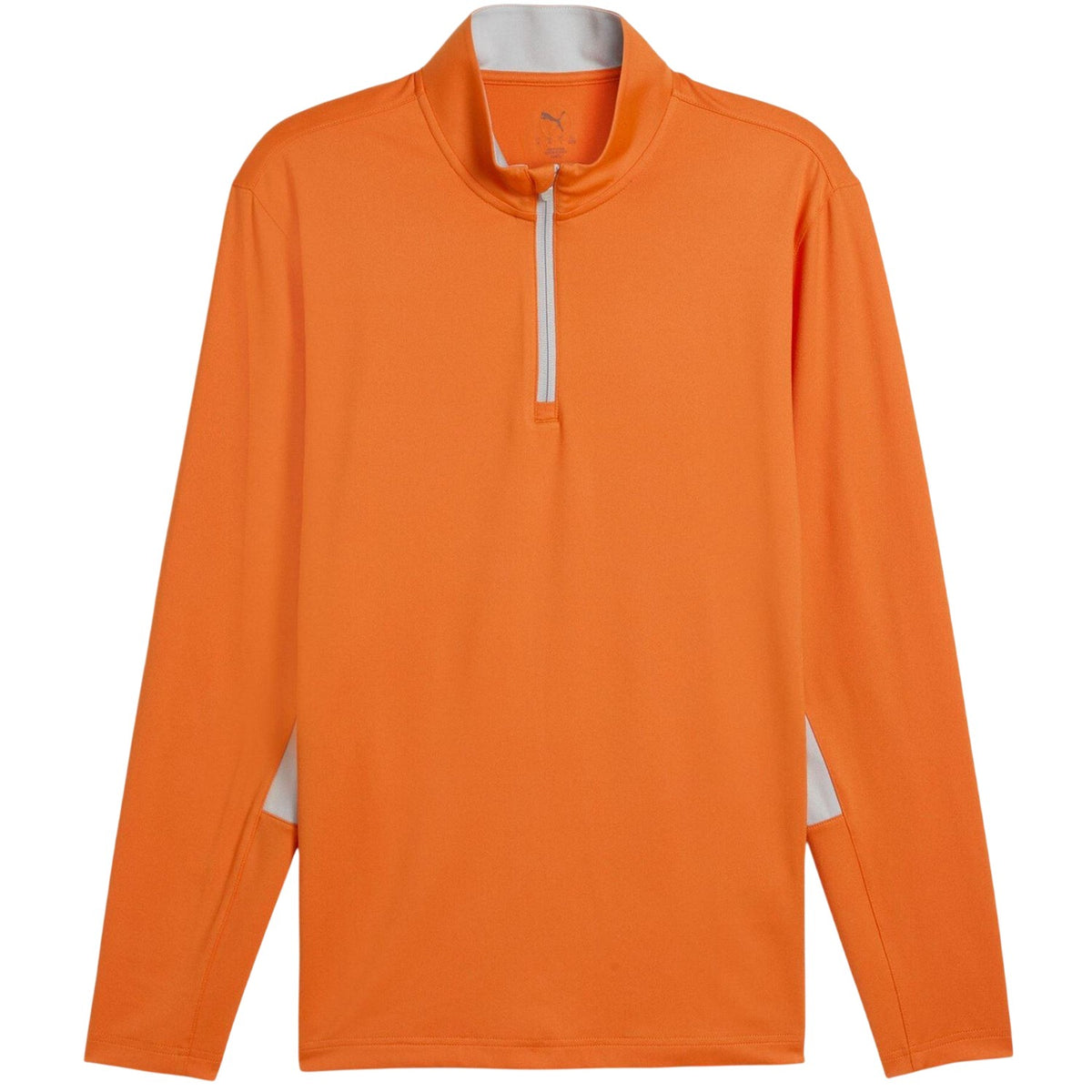 Orange - Front - Puma Mens Pure 2.0 Quarter Zip Golf Midlayer