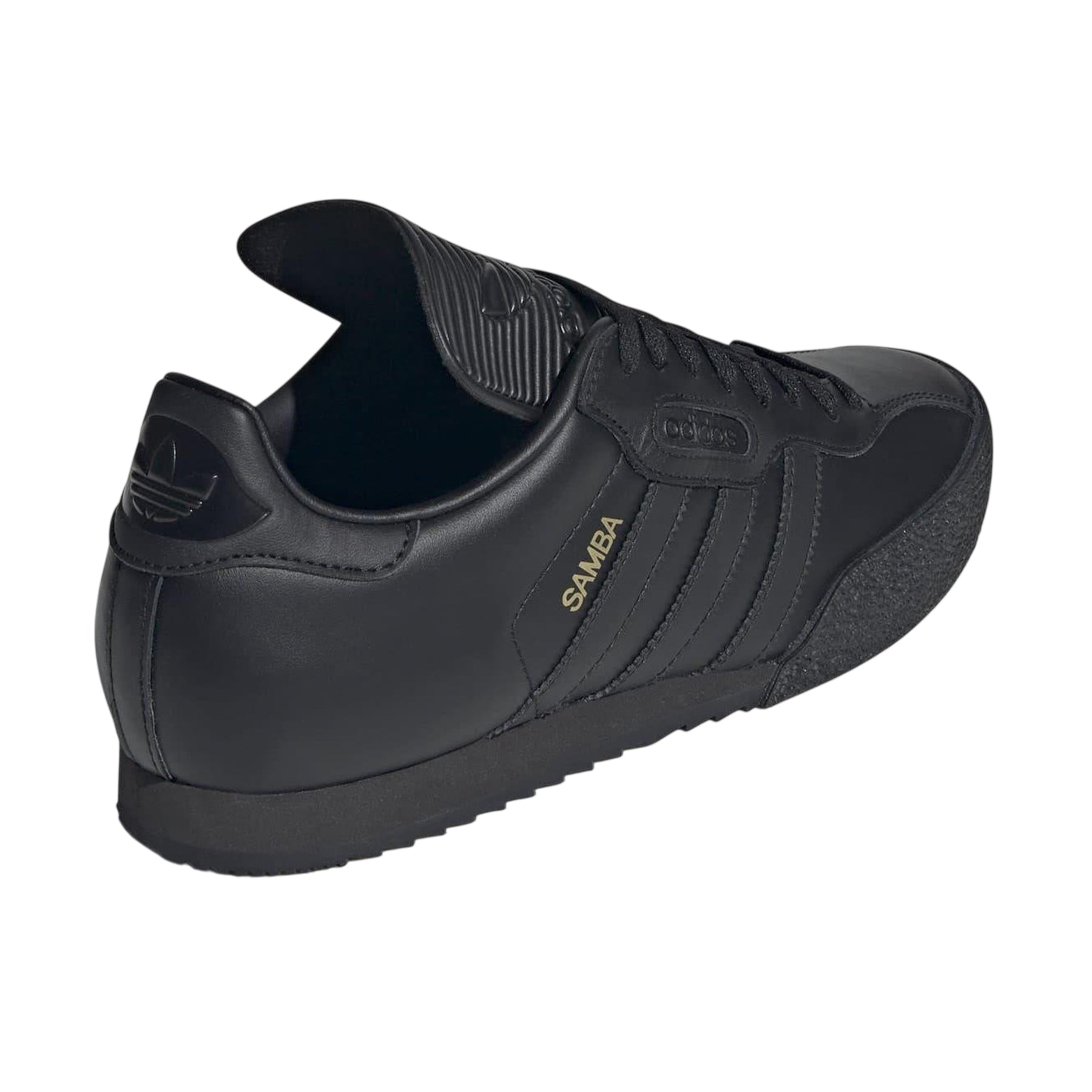 Black-Gold - Back - Adidas Mens Samba Leather Trainers