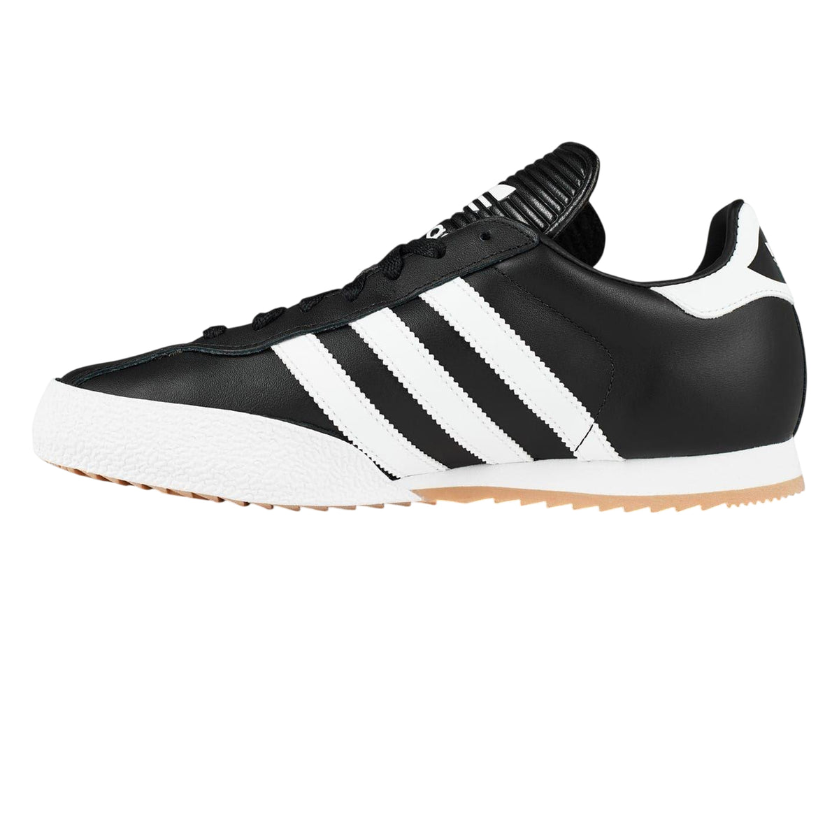 Black-White - Side - Adidas Mens Samba Leather Trainers