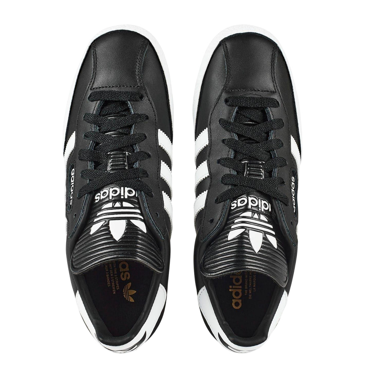 Black-White - Lifestyle - Adidas Mens Samba Leather Trainers