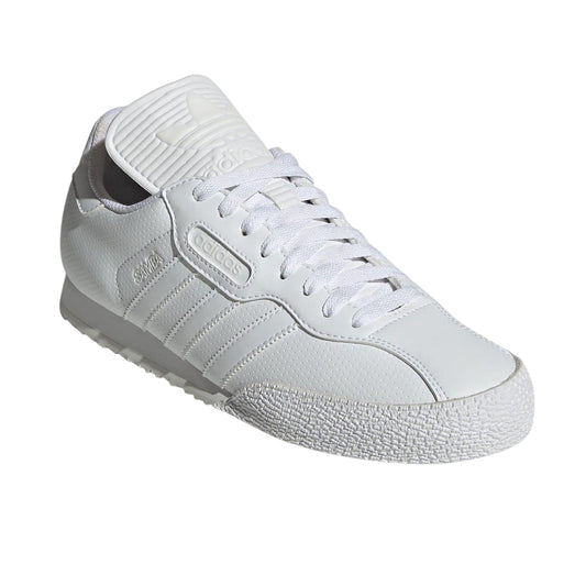 White - Front - Adidas Mens Samba Leather Trainers