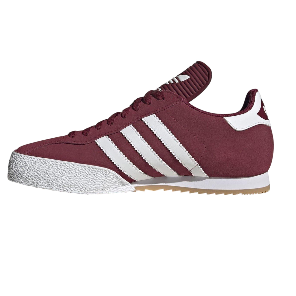 Burgundy - Side - Samba Mens Samba Suede Trainers
