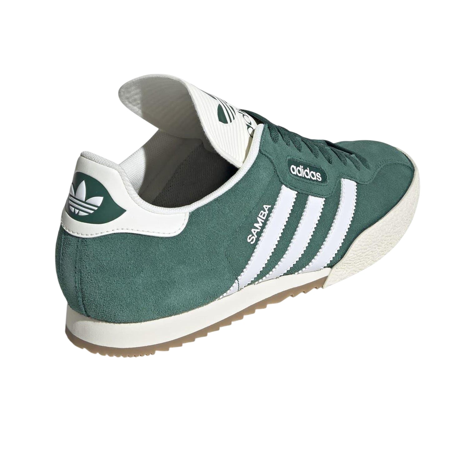 Green-White - Back - Samba Mens Samba Suede Trainers
