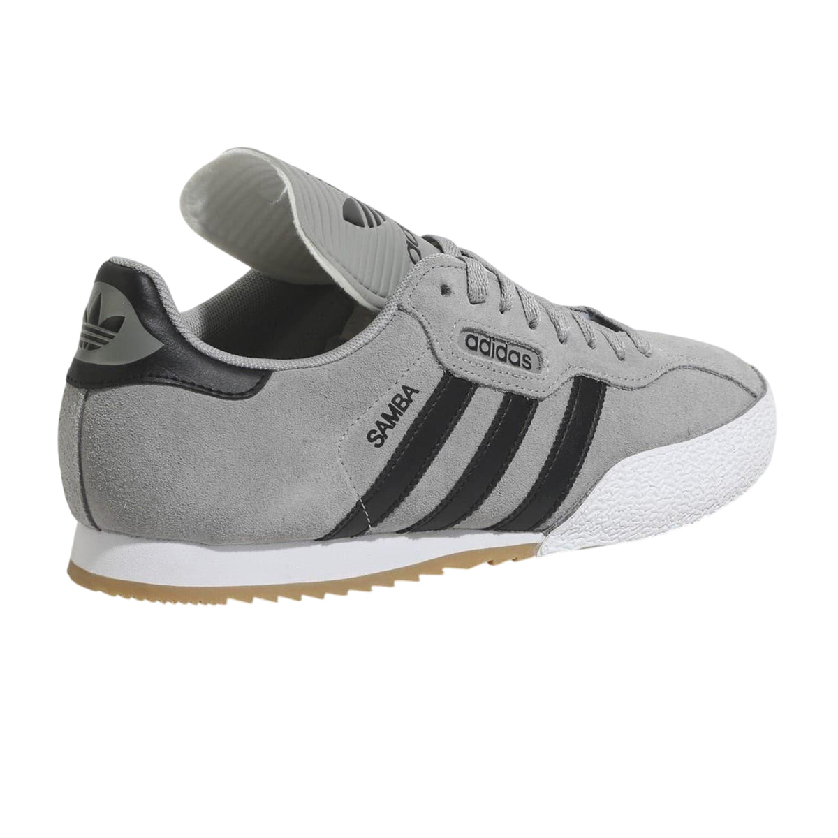 Grey-Black - Back - Samba Mens Samba Suede Trainers