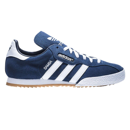 Navy-White - Front - Samba Mens Samba Suede Trainers