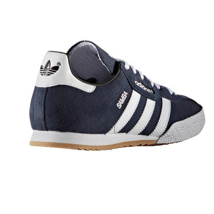 Navy-White - Back - Samba Mens Samba Suede Trainers