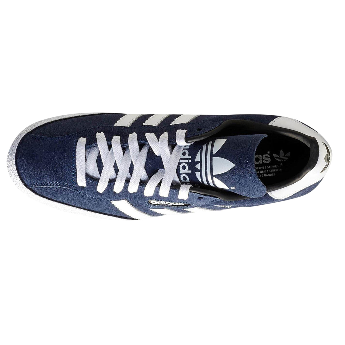 Navy-White - Side - Samba Mens Samba Suede Trainers