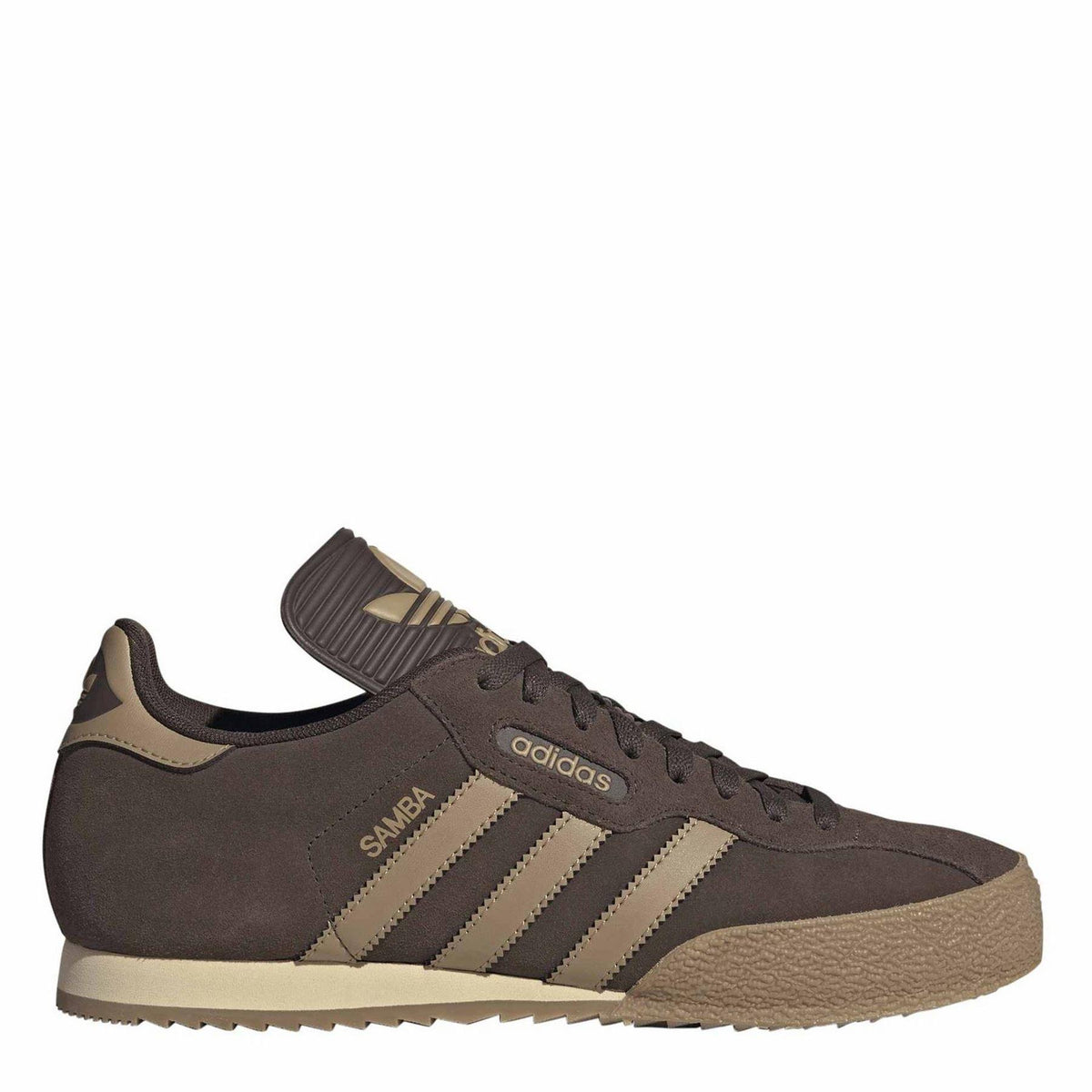Brown-Gum - Front - Samba Mens Samba Suede Trainers