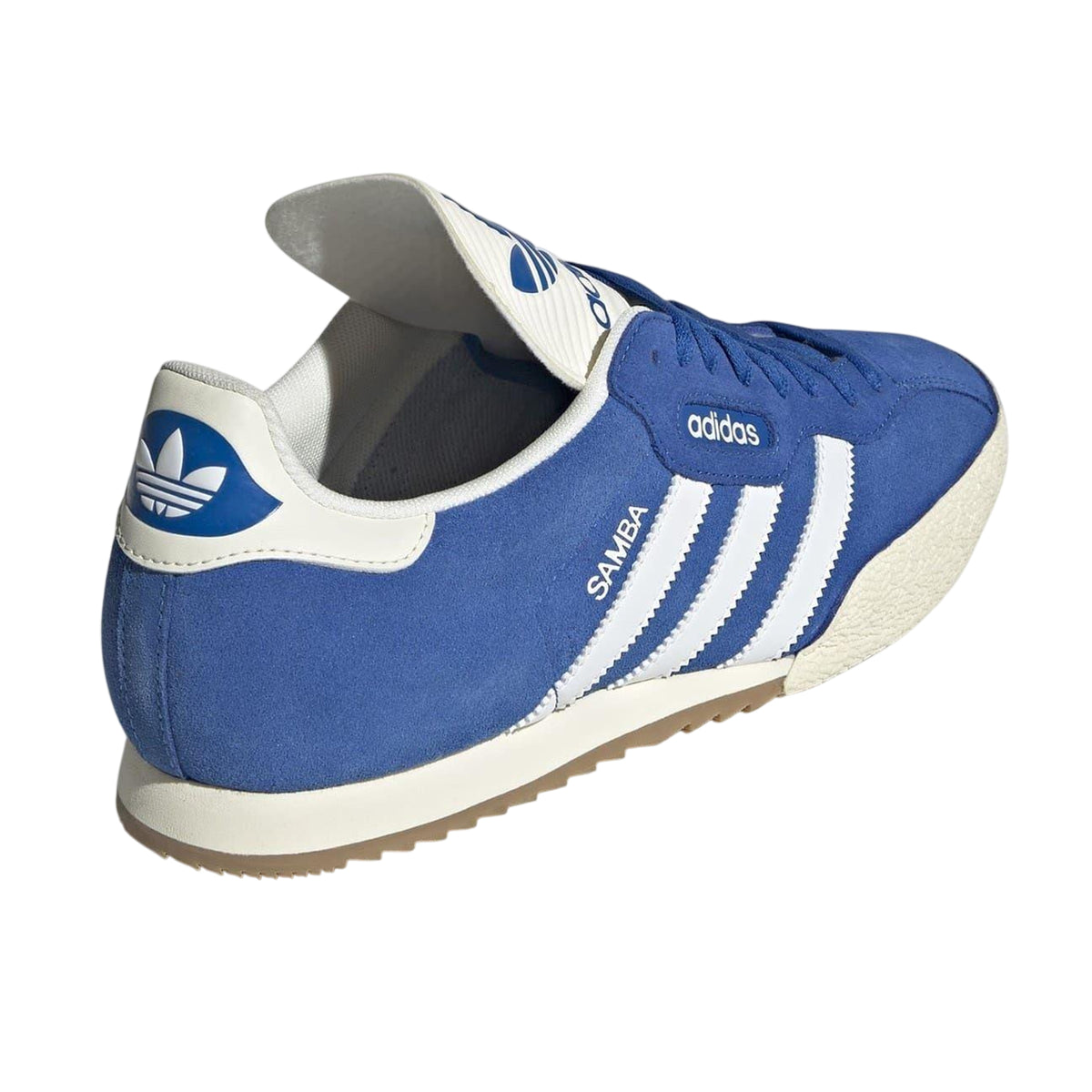 Blue-White - Back - Samba Mens Samba Suede Trainers
