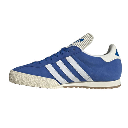 Blue-White - Side - Samba Mens Samba Suede Trainers