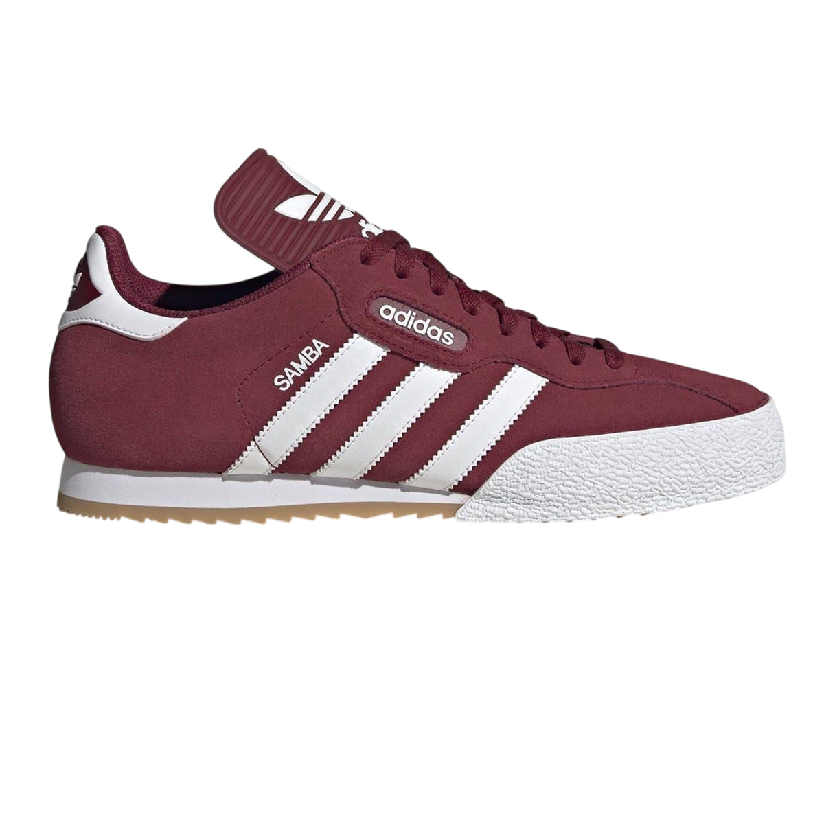 Burgundy - Front - Samba Mens Samba Suede Trainers