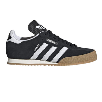 Black-White - Front - Samba Mens Samba Suede Trainers