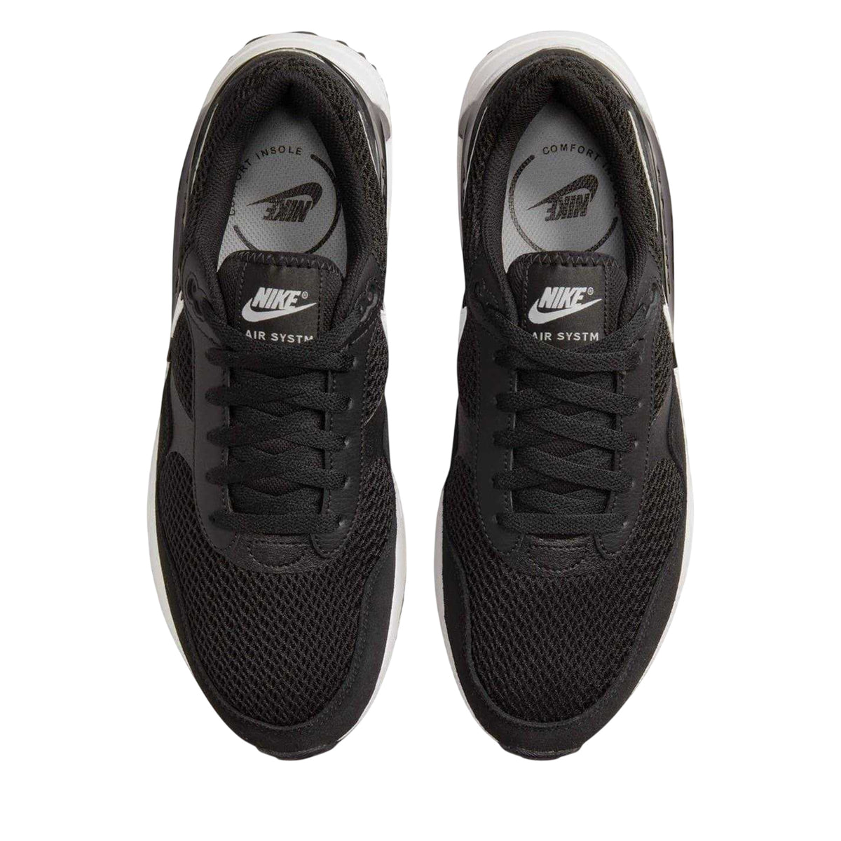 Black-White - Side - Nike Mens Air Max Systm Trainers