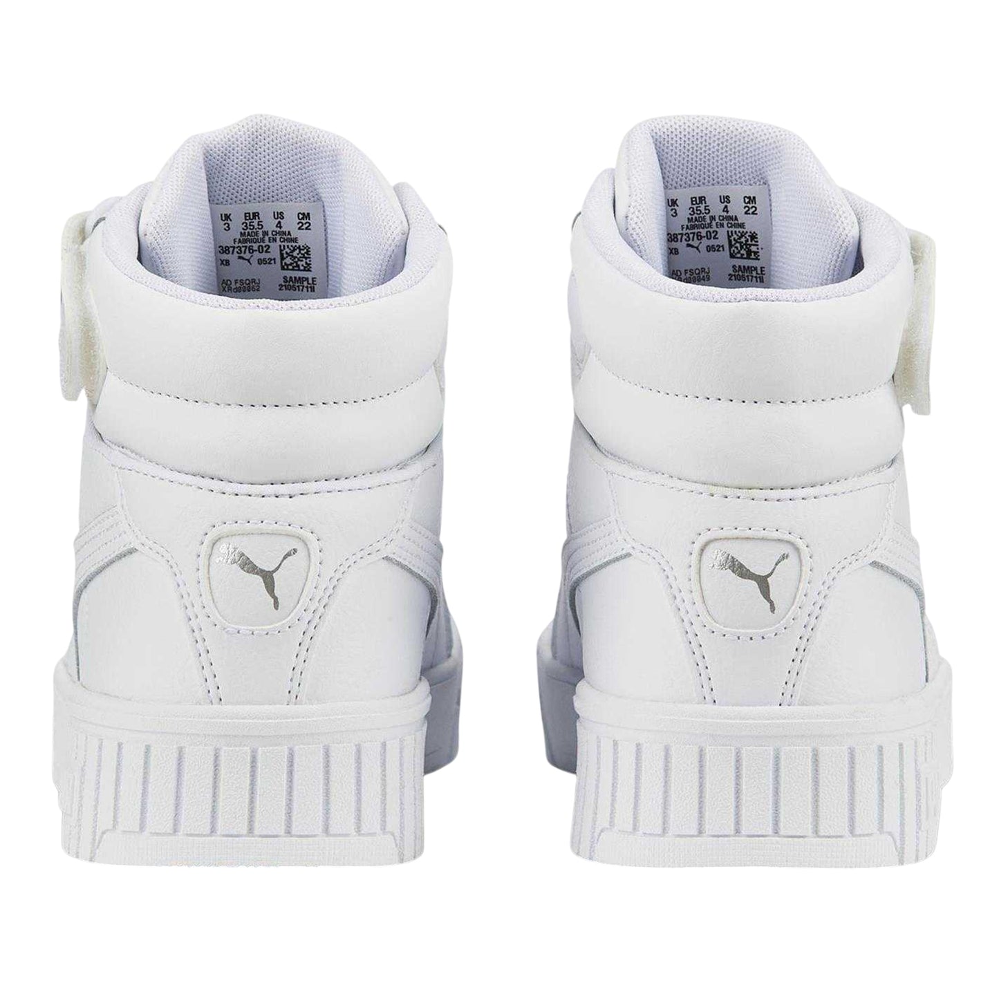 White - Back - Puma Girls Carina High Top Trainers