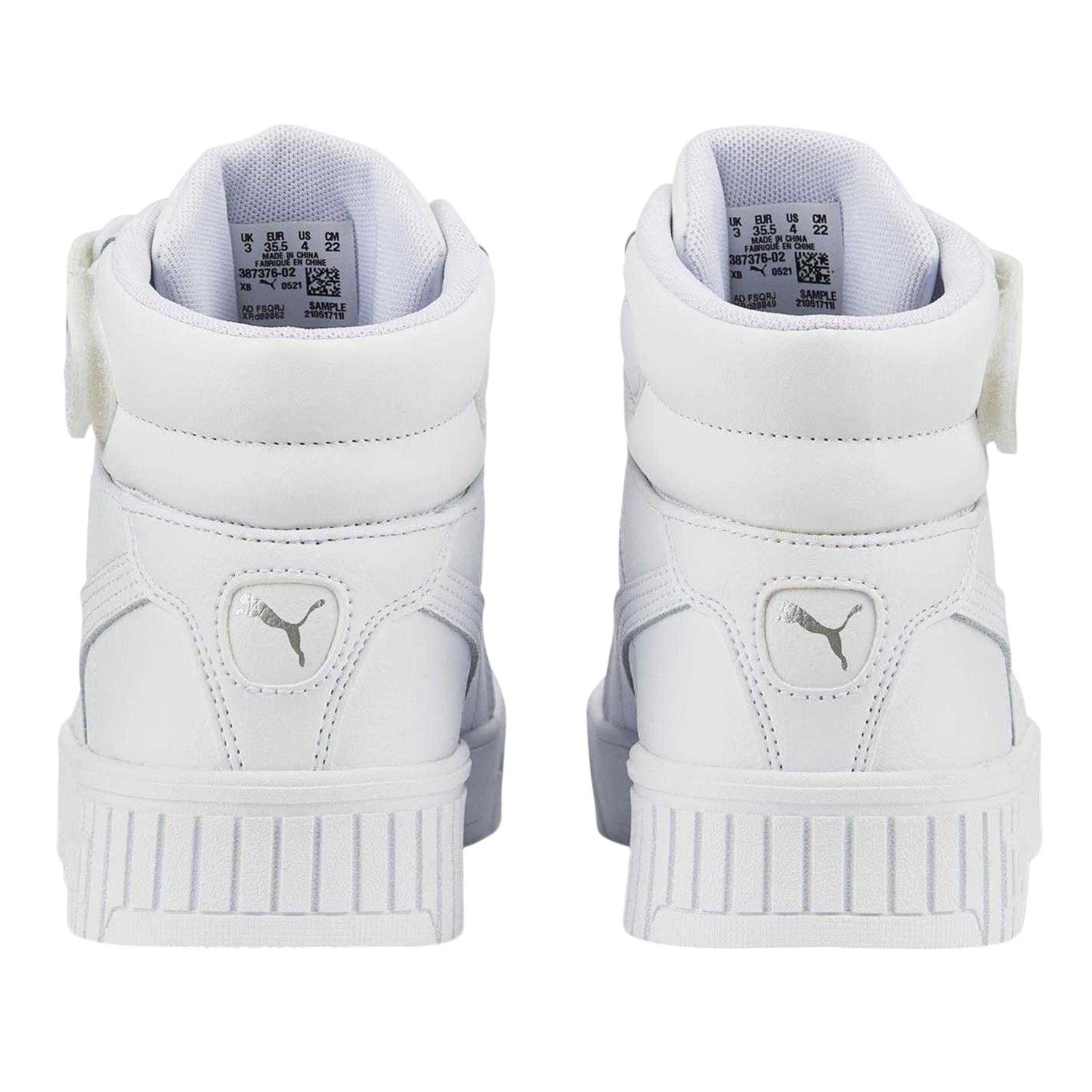 White - Back - Puma Girls Carina High Top Trainers