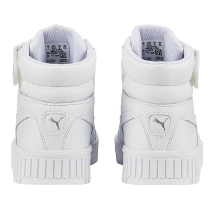 White - Back - Puma Girls Carina High Top Trainers