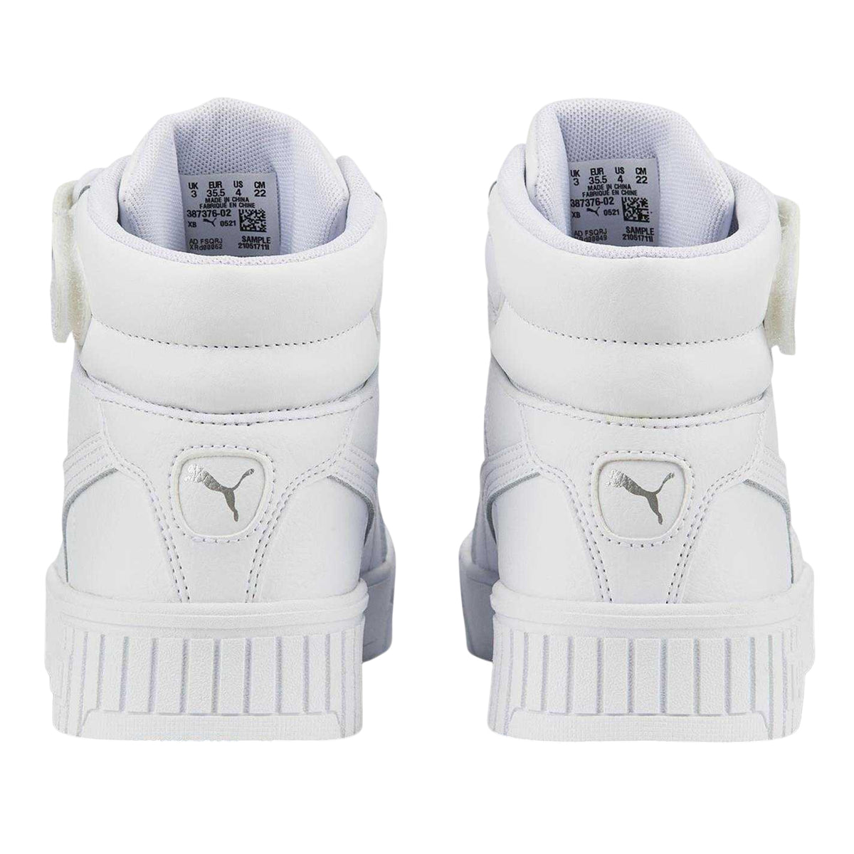 White - Back - Puma Girls Carina High Top Trainers