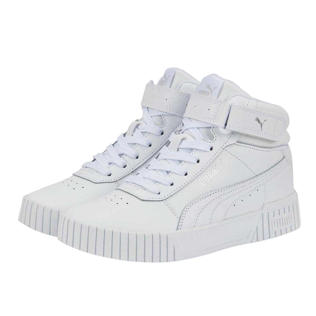 White - Lifestyle - Puma Girls Carina High Top Trainers