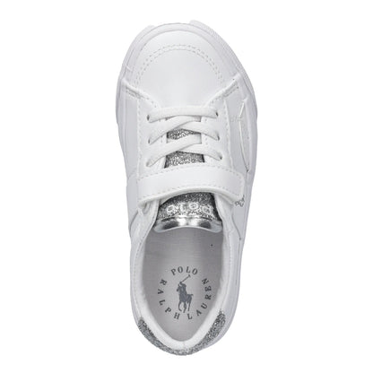 White-Silver - Lifestyle - Ralph Lauren Childrens-Kids Sutton Leather Trainers