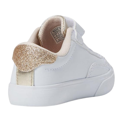 White-Gold - Back - Ralph Lauren Childrens-Kids Sutton Leather Trainers