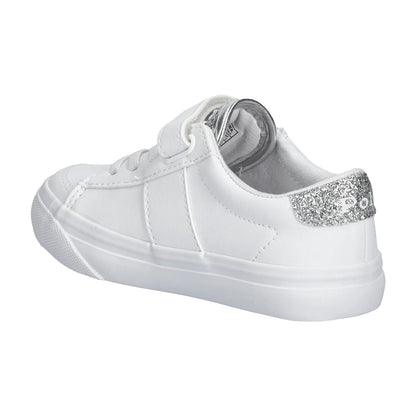 White-Silver - Back - Ralph Lauren Childrens-Kids Sutton Leather Trainers