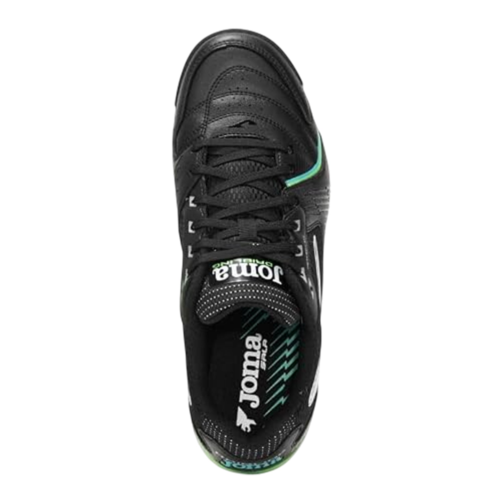 Black-Green - Side - Joma Mens Dribling Dribbling Synthetic Indoor Football Trainers
