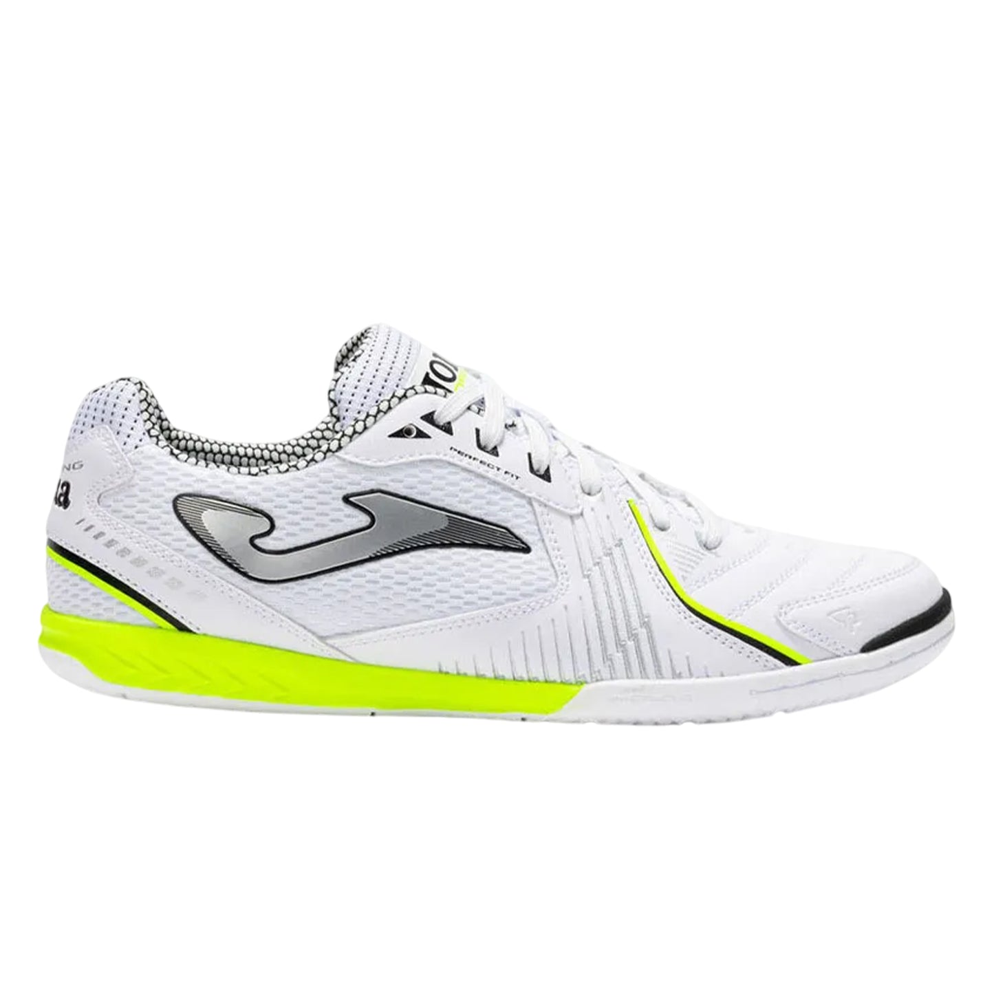 White-Yellow - Front - Joma Mens Dribling Dribbling Synthetic Indoor Football Trainers