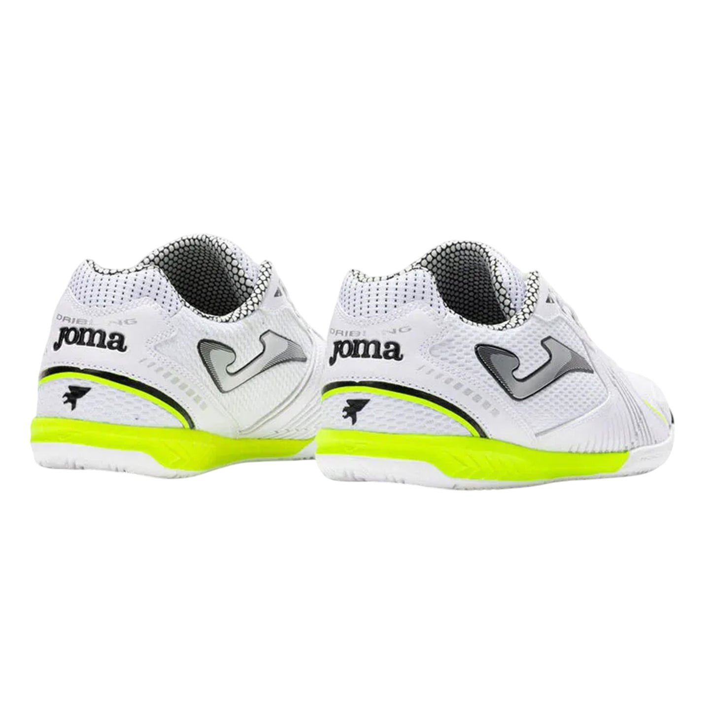 White-Yellow - Back - Joma Mens Dribling Dribbling Synthetic Indoor Football Trainers
