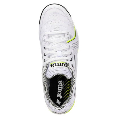 White-Yellow - Side - Joma Mens Dribling Dribbling Synthetic Indoor Football Trainers