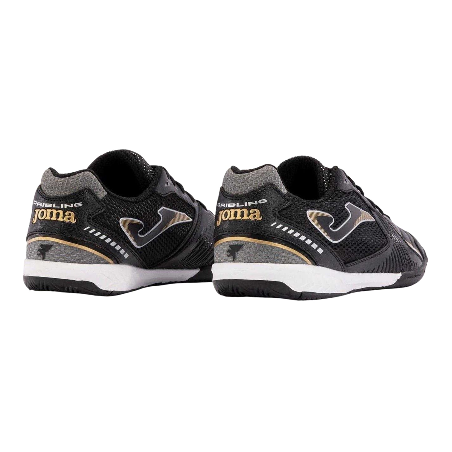 Black-White - Back - Joma Mens Dribling Dribbling Synthetic Indoor Football Trainers