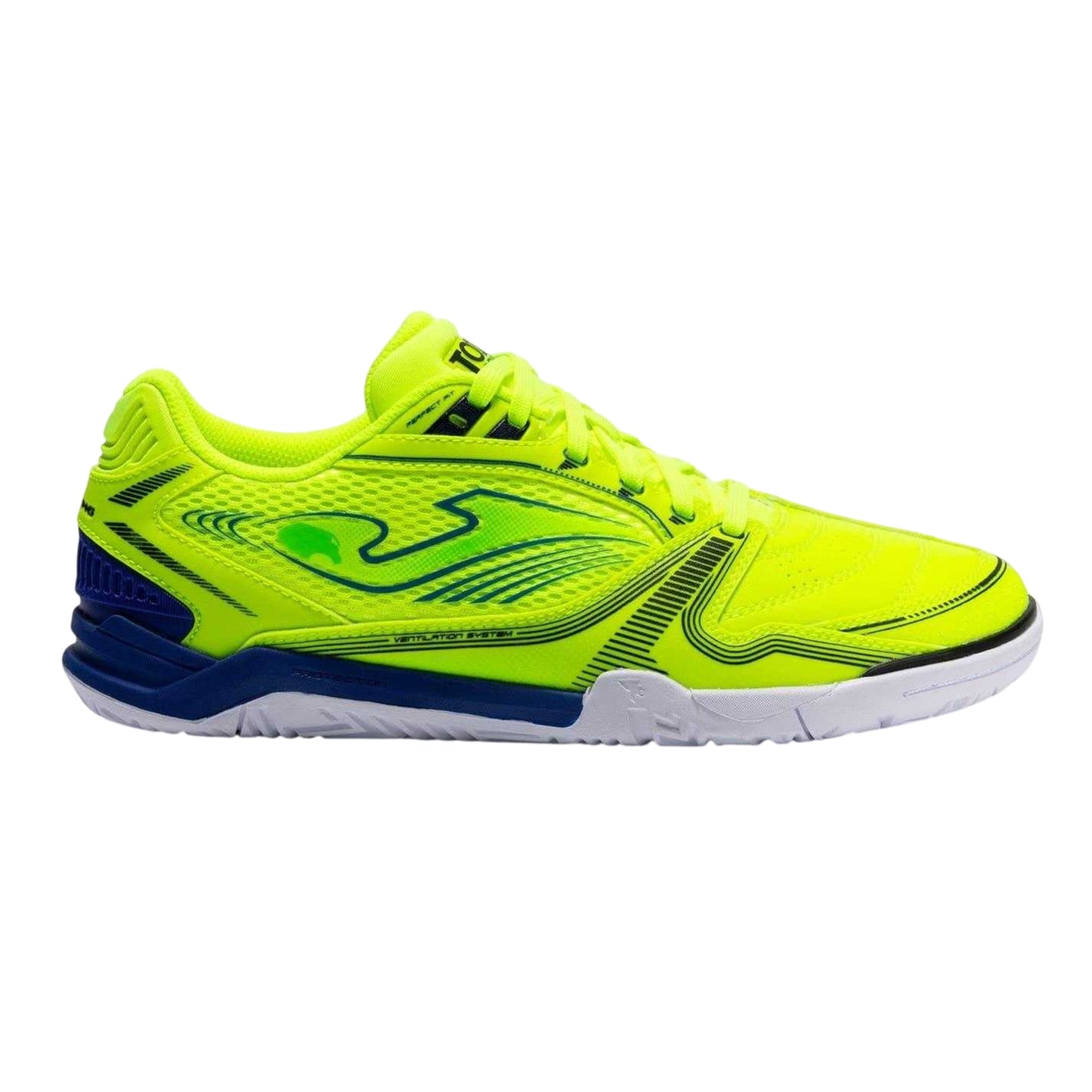 Fluorescent Yellow - Front - Joma Mens Dribling Dribbling Synthetic Indoor Football Trainers
